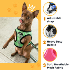 Bark Appeal Red Hibiscus dog harness showing its adjustable strap.