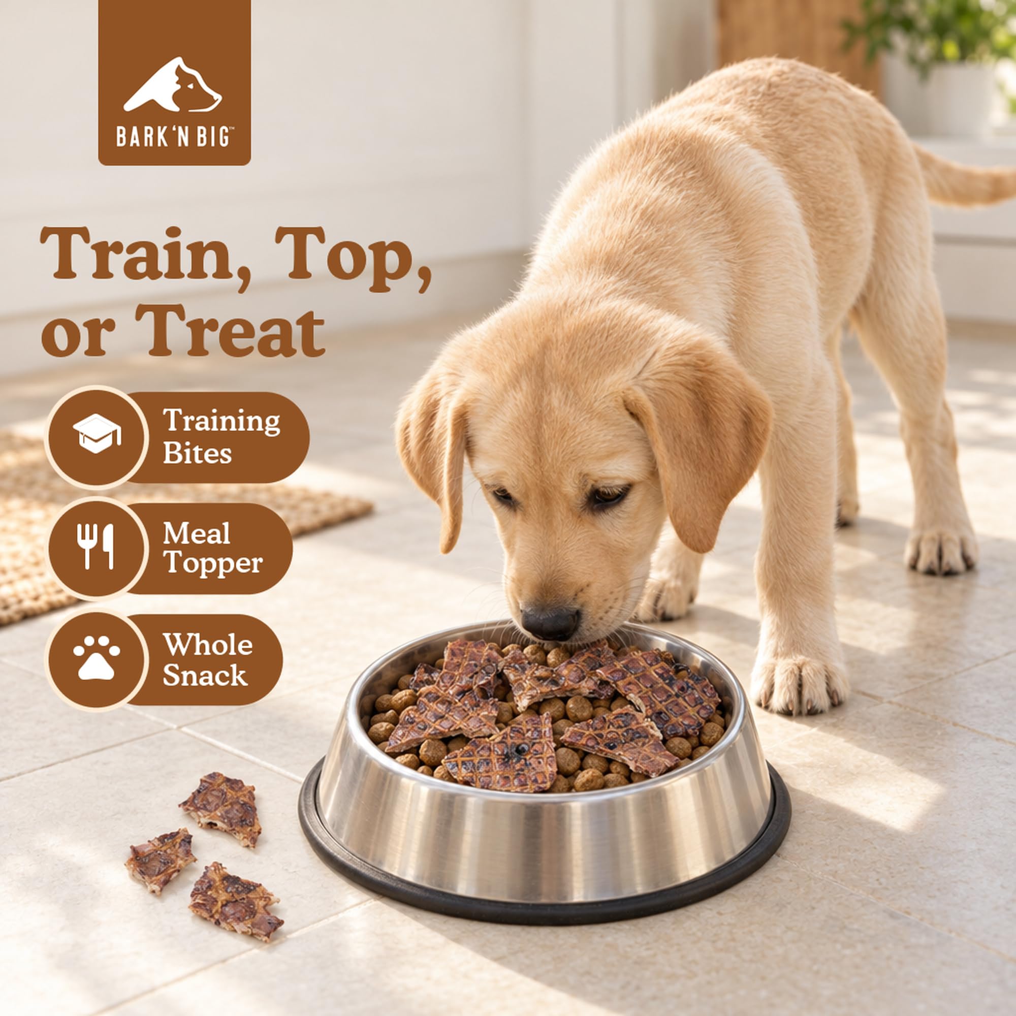 BARK'N BIG Lamb Lung Dog Treats made in small batches in the USA.