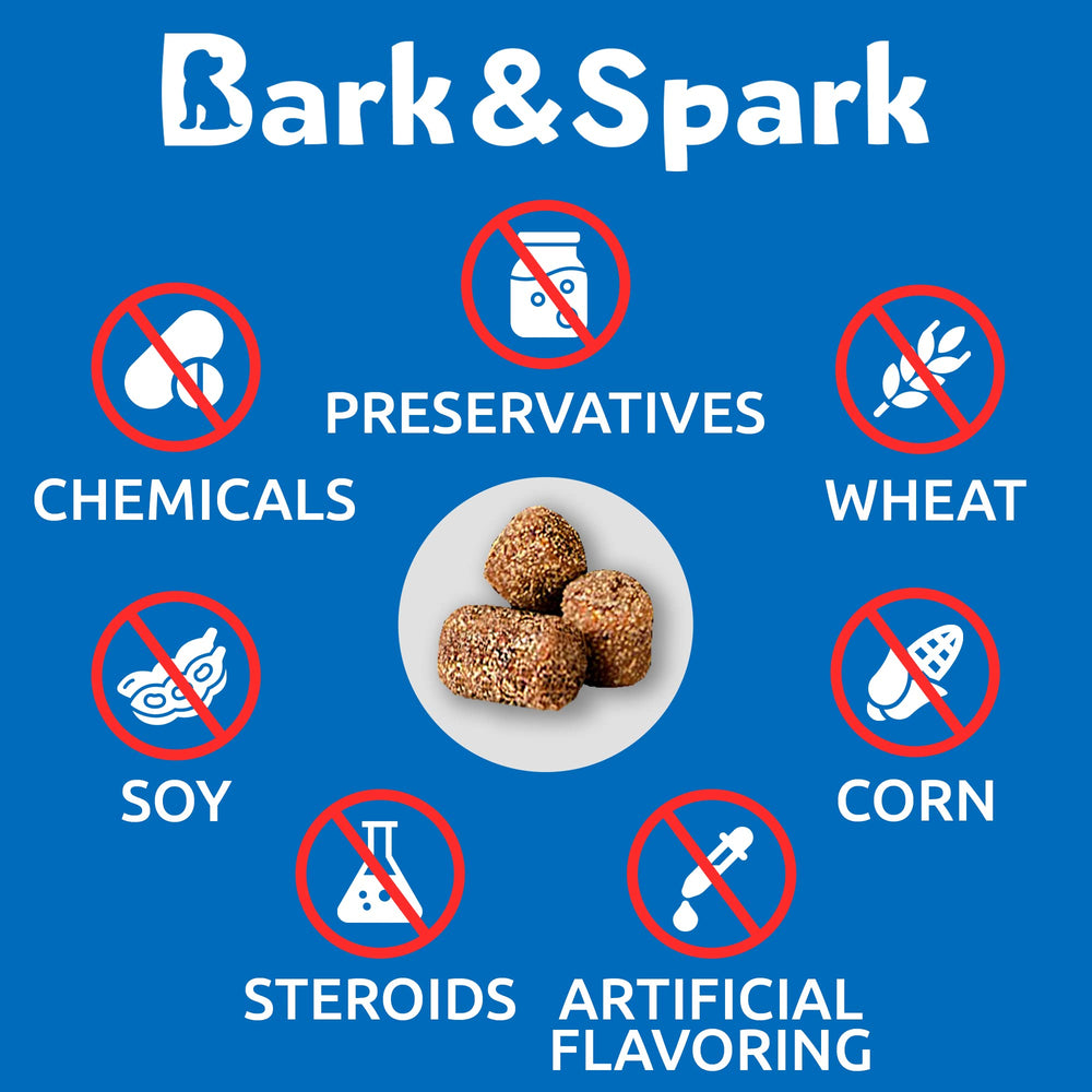 BARK&SPARK No Poo Chews with focus on their quality information.