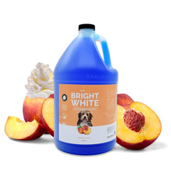 Bark2Basics Brighten White dog shampoo shown from the front with its product label.