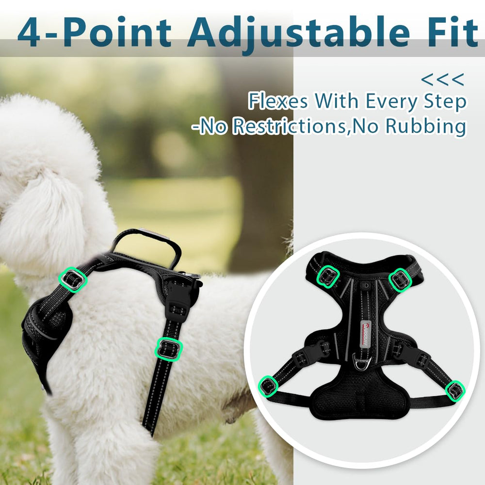 BARKBAY dog harness showing its adjustable fit.