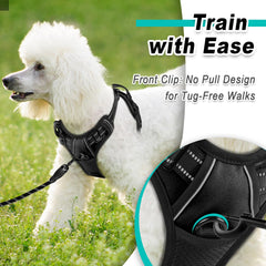 BARKBAY dog harness front leash attachment shown in close-up.