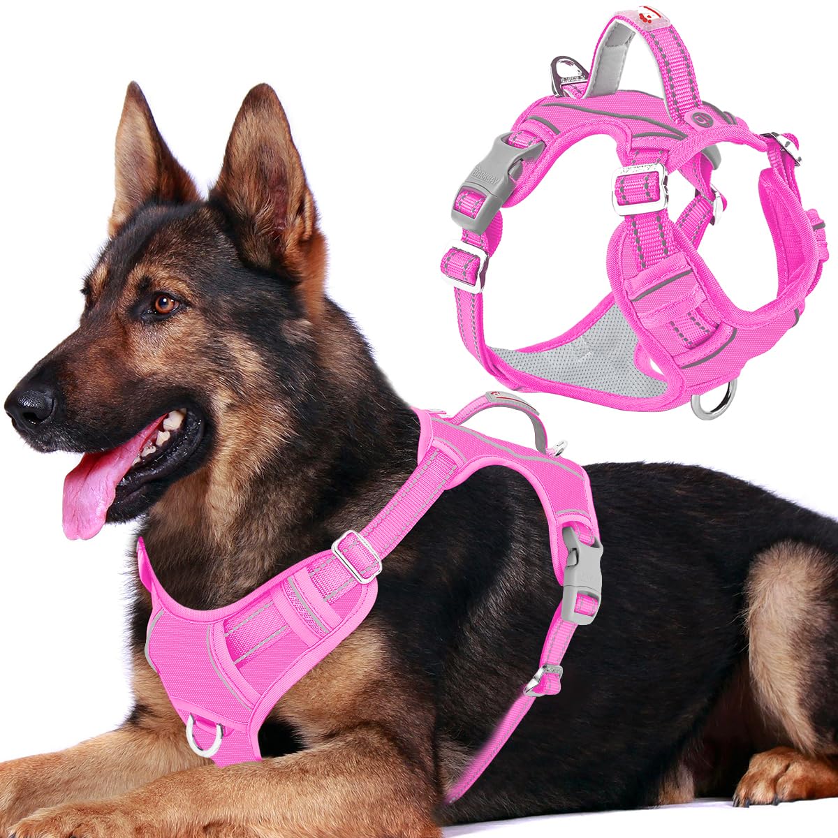 BARKBAY dog harness shown from the front.