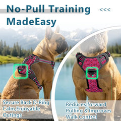 BARKBAY dog harness ID tag pocket shown close up.