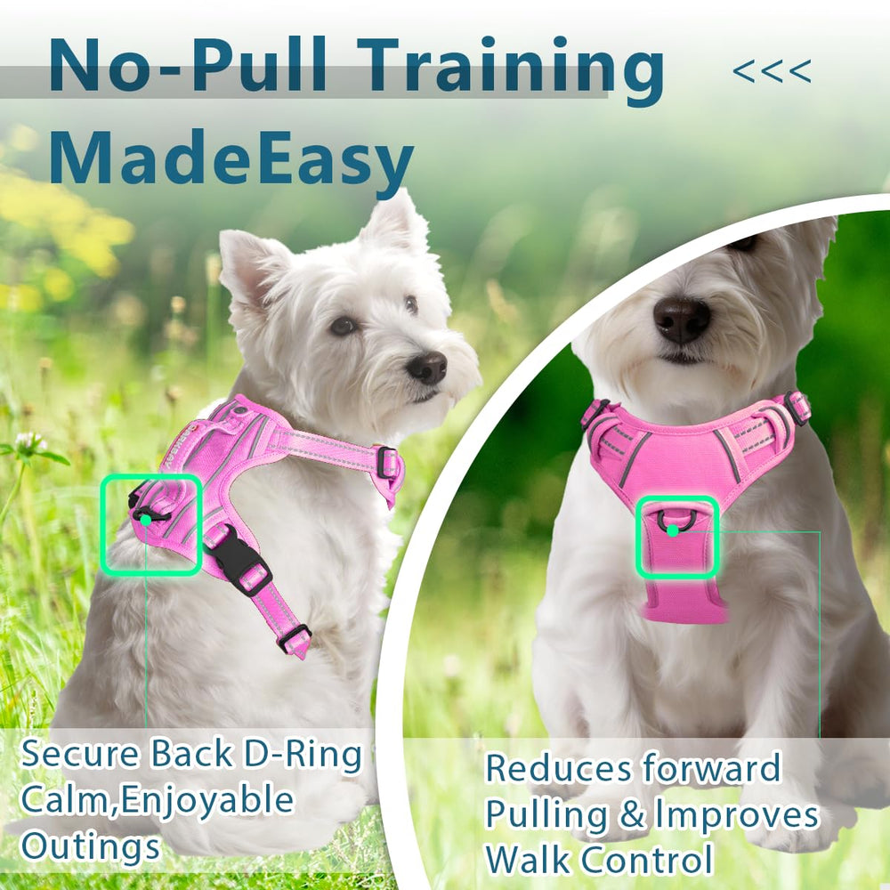 BARKBAY dog harness showing its reflective strips.