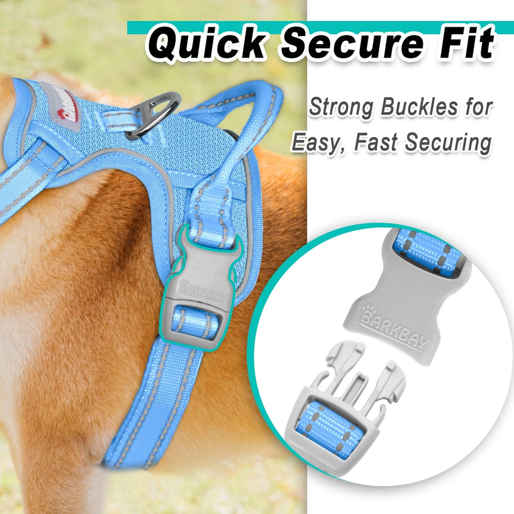 BARKBAY dog harness shown from the side to display its shape.