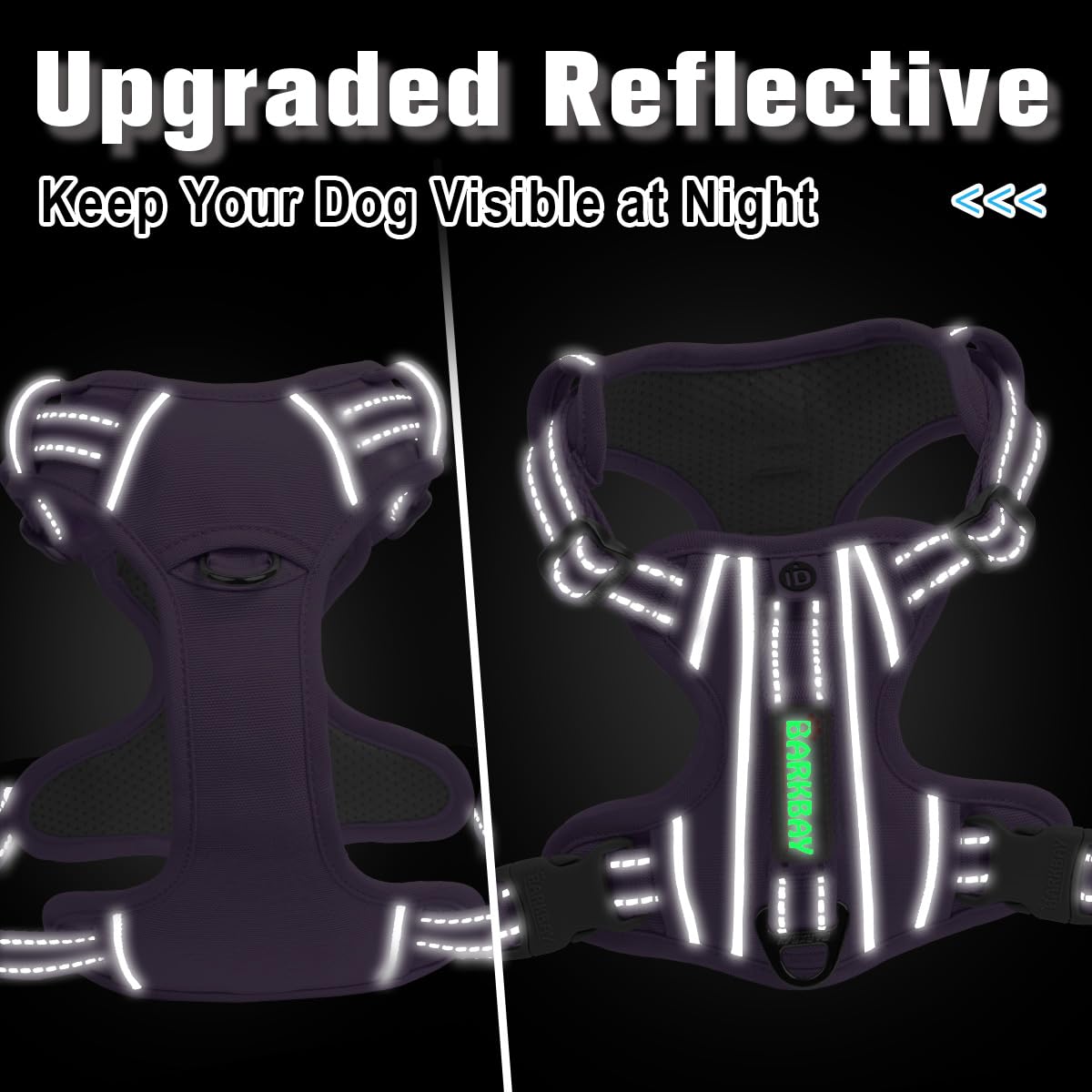 BARKBAY dog harness with the top handle in focus.