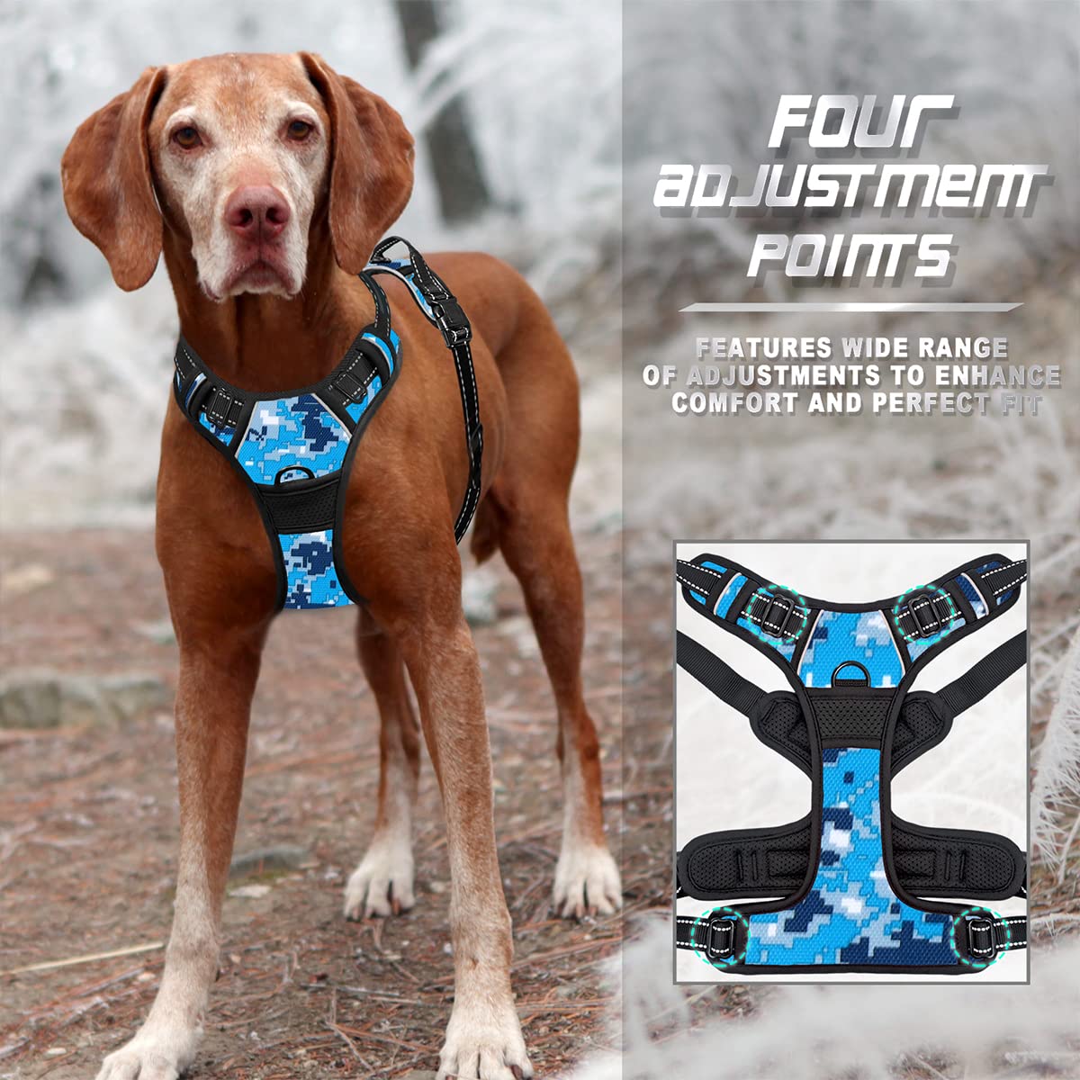 BARKBAY dog harness showing the top lift handle.