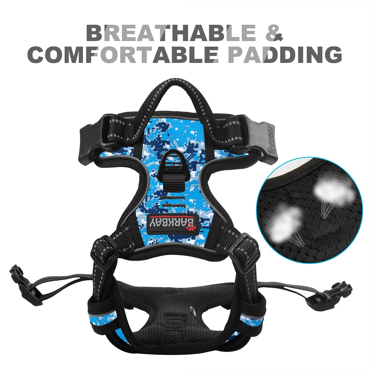 BARKBAY dog harness shown in a vest-style profile.