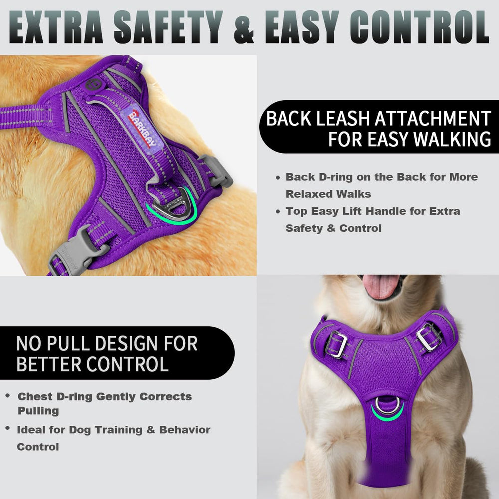 BARKBAY dog harness close-up of the front halt ring.