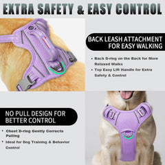 BARKBAY large dog harness back D-ring attachment detail.
