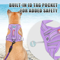 BARKBAY large dog harness front halt ring detail.
