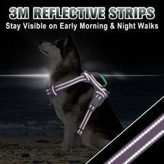 BARKBAY large dog harness reflective strips shown close-up.