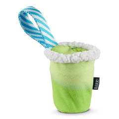 BarkBox Margrrrita dog toy shown from the front with its plush exterior.