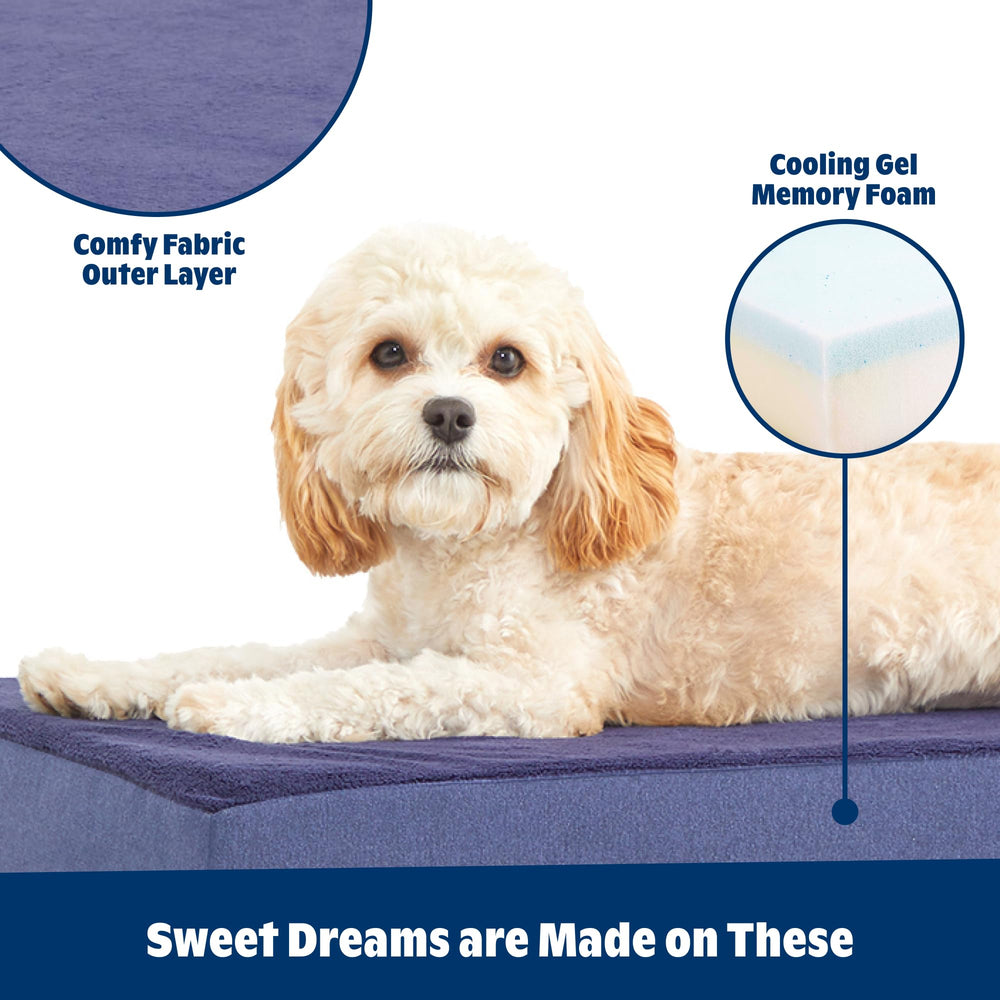 BarkBox Orthopedic Dog Bed close-up showing the plush surface and memory foam construction.