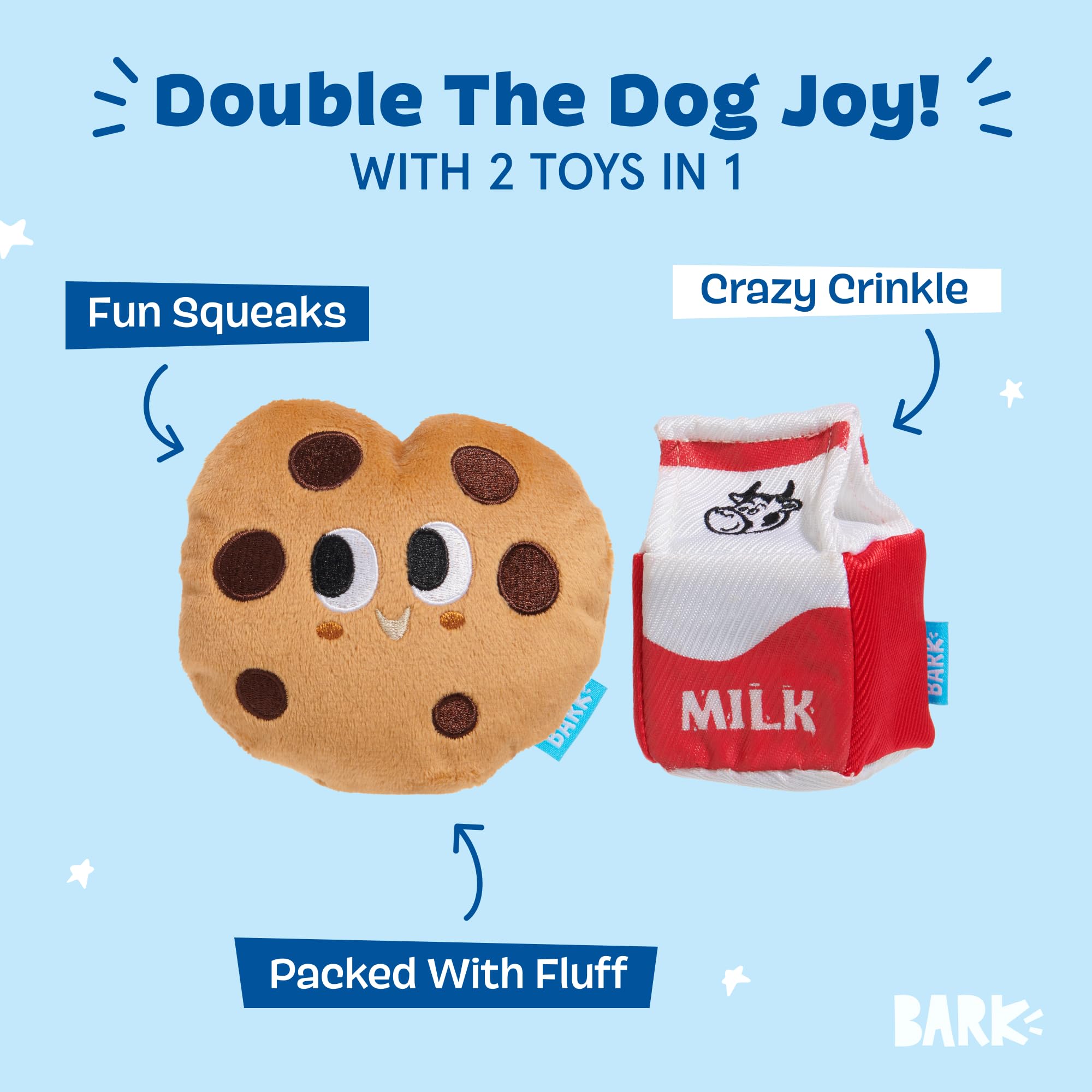 BarkBox Afterschool Snack Pack milk-carton toy shown on its own.