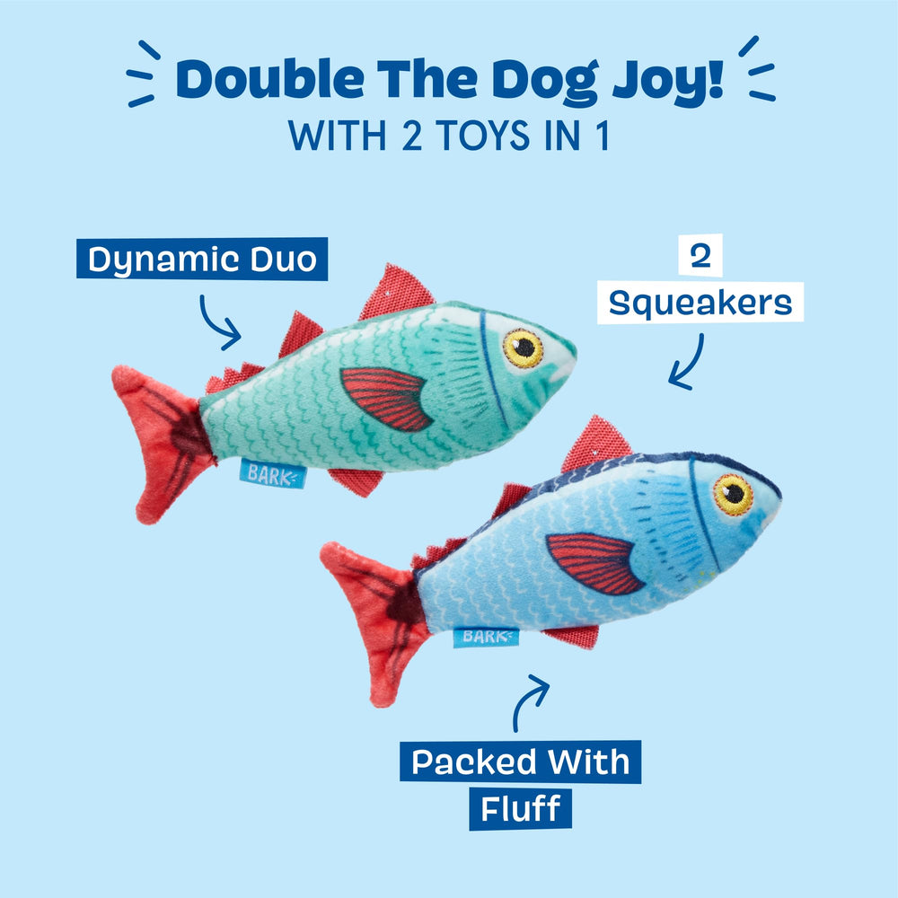 BarkBox Mike & Mike Trout Twins dog toys shown together as a pair.