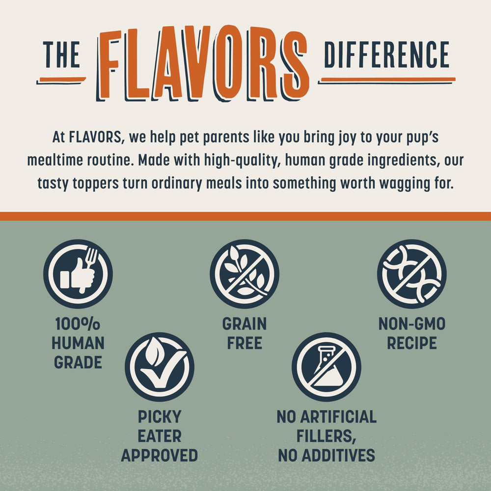BEAUMONT BASICS FLAVORS Chicken Dog Food Topper mixed with water as a savory broth.