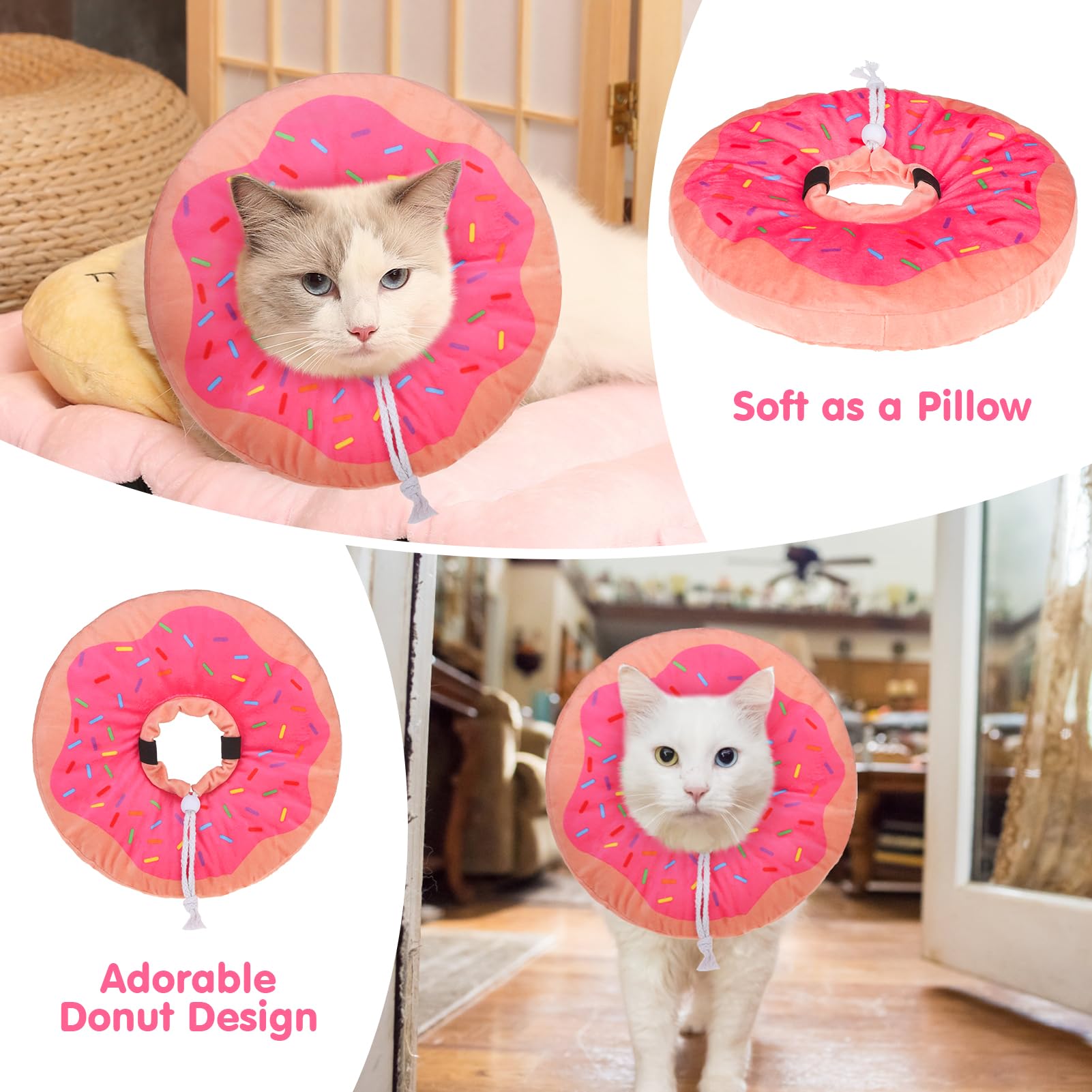 BEAUTYZOO Cat Cone Collar shown from a side angle.
