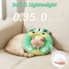 BEAUTYZOO Cat Donut Recovery Collar with its adjustable drawstring visible.