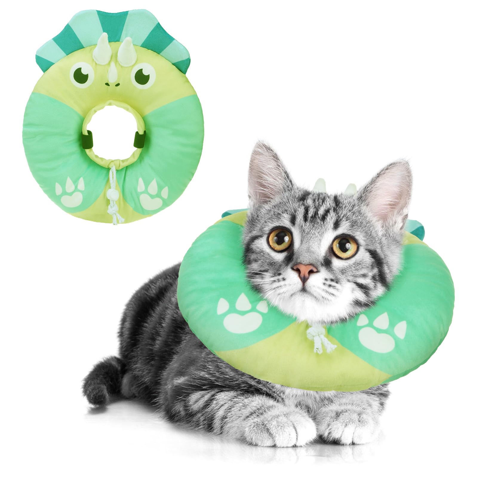 BEAUTYZOO Cat Donut Recovery E-Collar shown from the front.