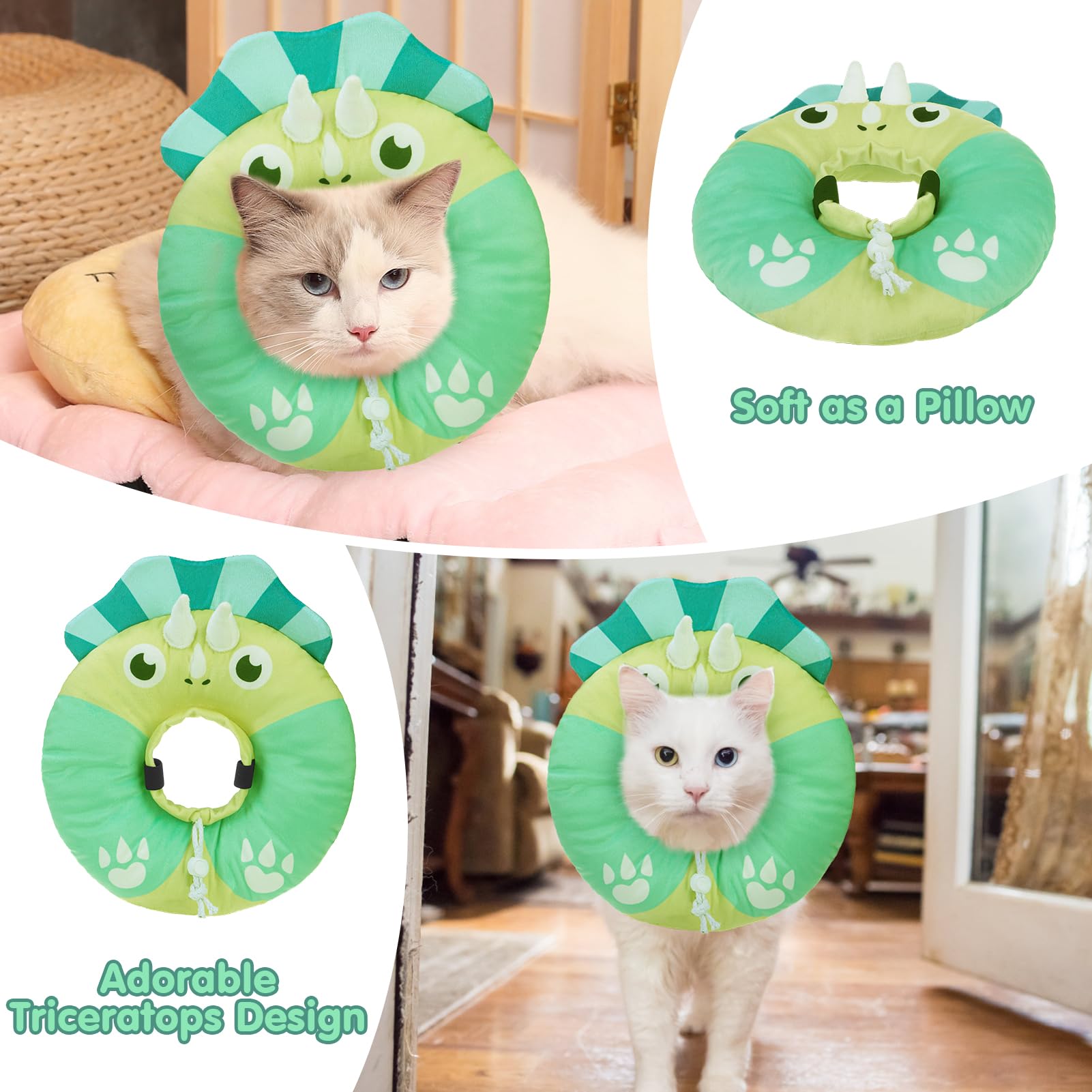 BEAUTYZOO Cat Donut Recovery E-Collar shown in an available pattern.