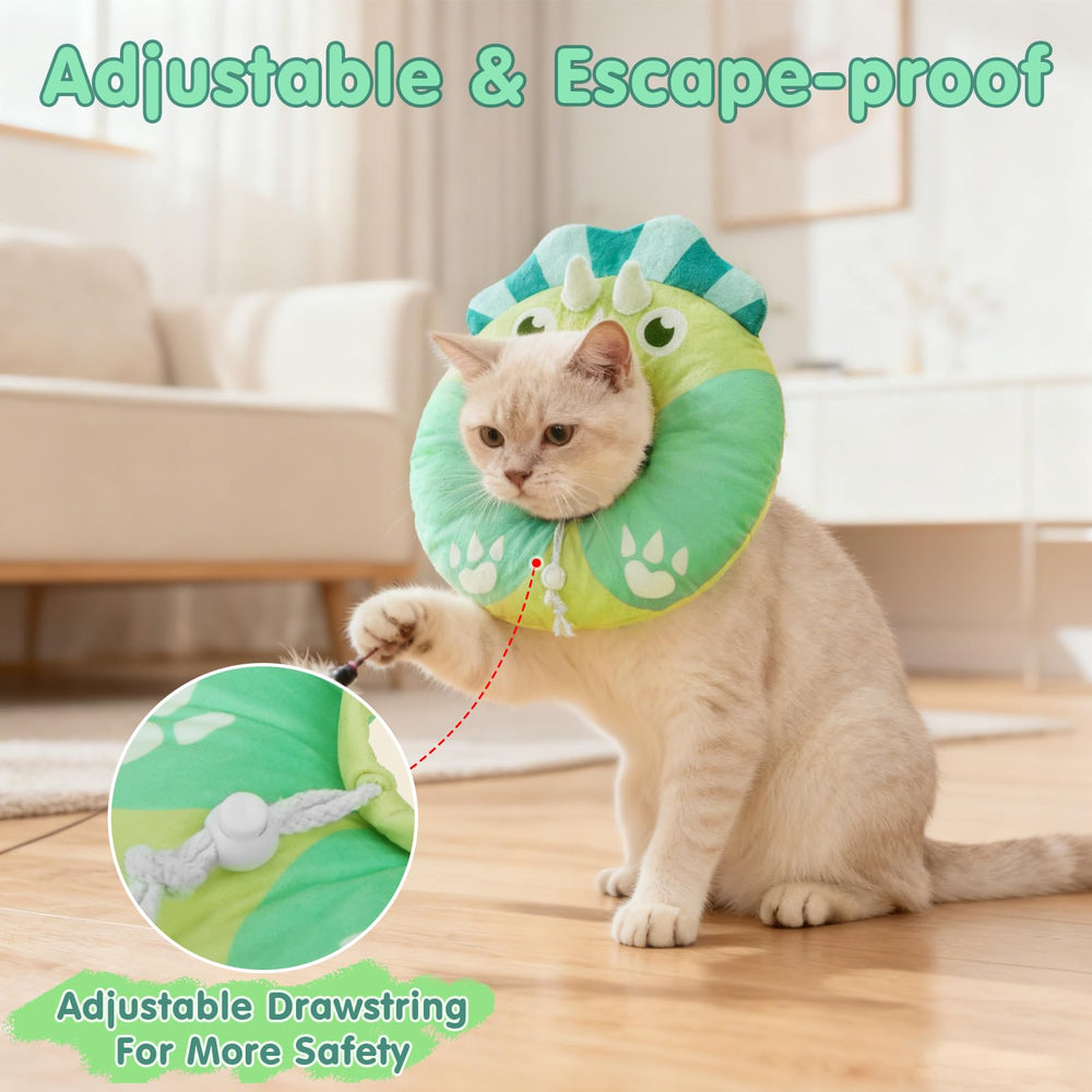 BEAUTYZOO Cat Donut Recovery Collar shown on a resting cat.
