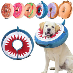 BEAUTYZOO Dog Donut E-Collar shown from the front in its inflated shape.