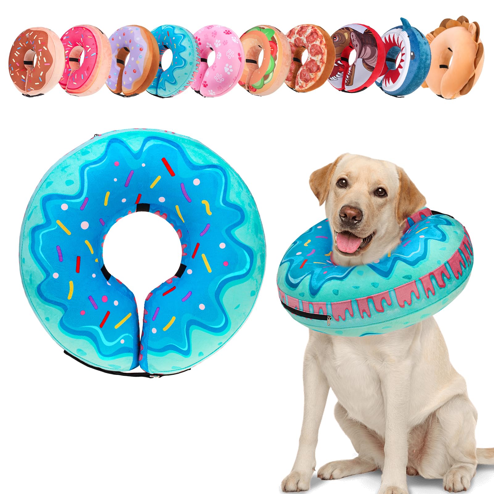 BEAUTYZOO dog donut collar shown from the front.