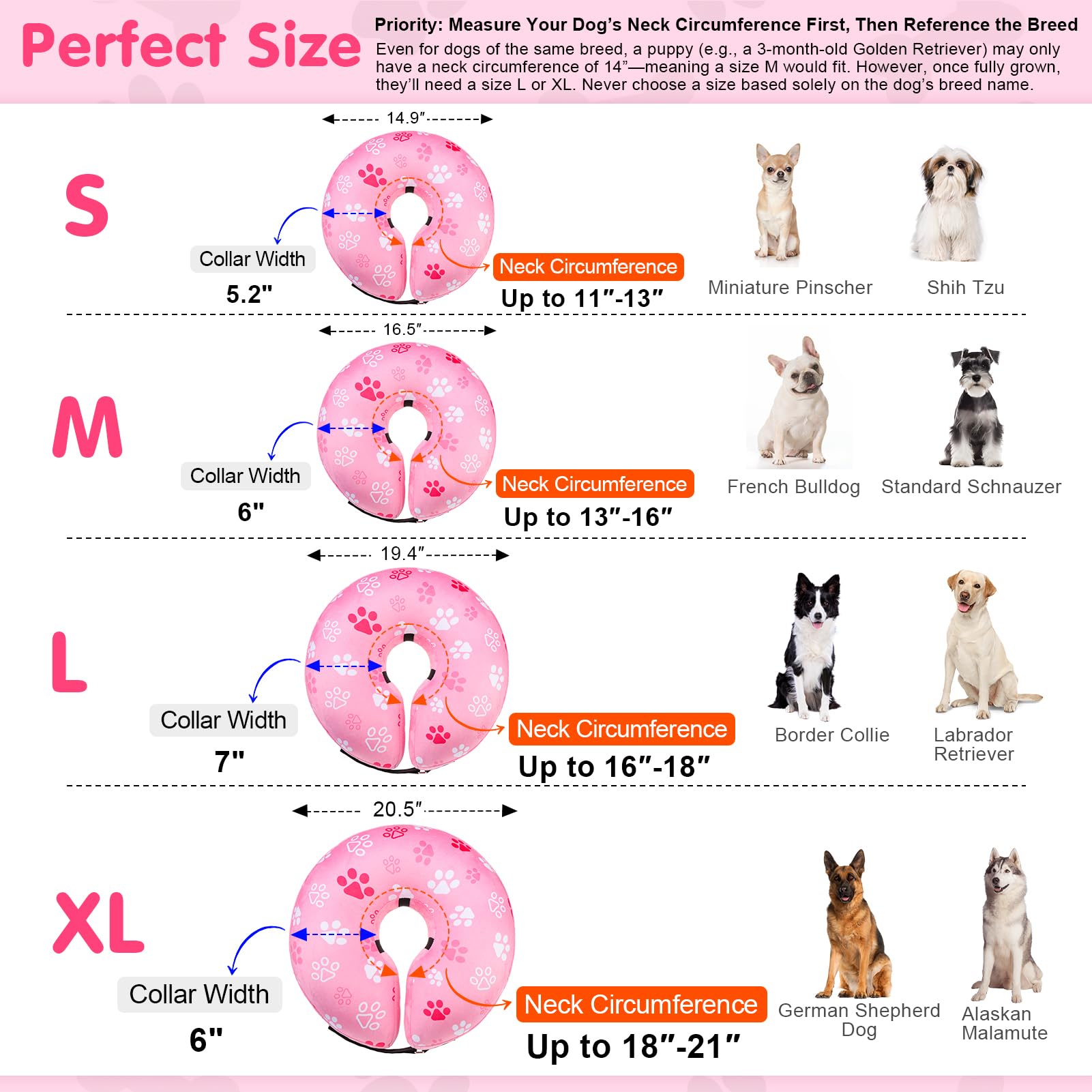 BEAUTYZOO dog donut collar with its removable cover shown.