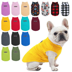 BEAUTYZOO dog fleece vest shown from the front to display its pullover shape.