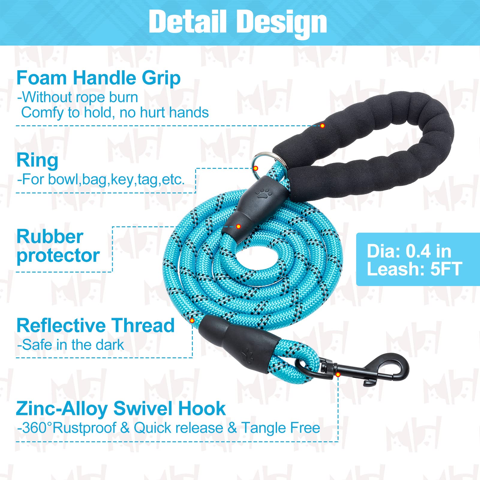 BEAUTYZOO dog harness double D-rings for leash attachment.