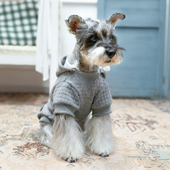 BEAUTYZOO Dog Hoodie detail of the three-piece hood and adjustable drawstring.