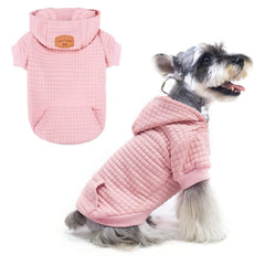 BEAUTYZOO dog hoodie shown from the front, featuring its hood and long sleeves.