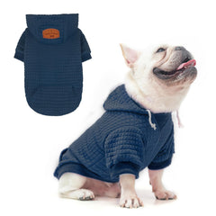 BEAUTYZOO dog hoodie shown from the front, highlighting its long sleeves and pullover shape.