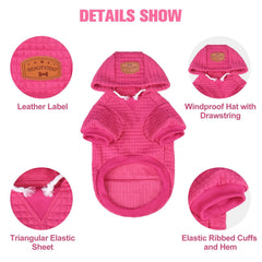 BEAUTYZOO Dog Hoodie detail showing the discreet leash opening at the back.