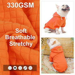 BEAUTYZOO dog hoodie close-up showing the waffle-like fabric pattern.