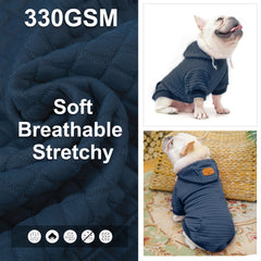 BEAUTYZOO dog hoodie fabric close-up showing its waffle-like pattern.