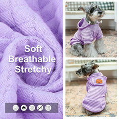BEAUTYZOO dog hoodie close-up showing its waffle-like fabric texture.