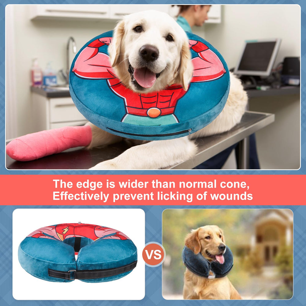 BEAUTYZOO donut collar with its adjustable hook-and-loop fastener.