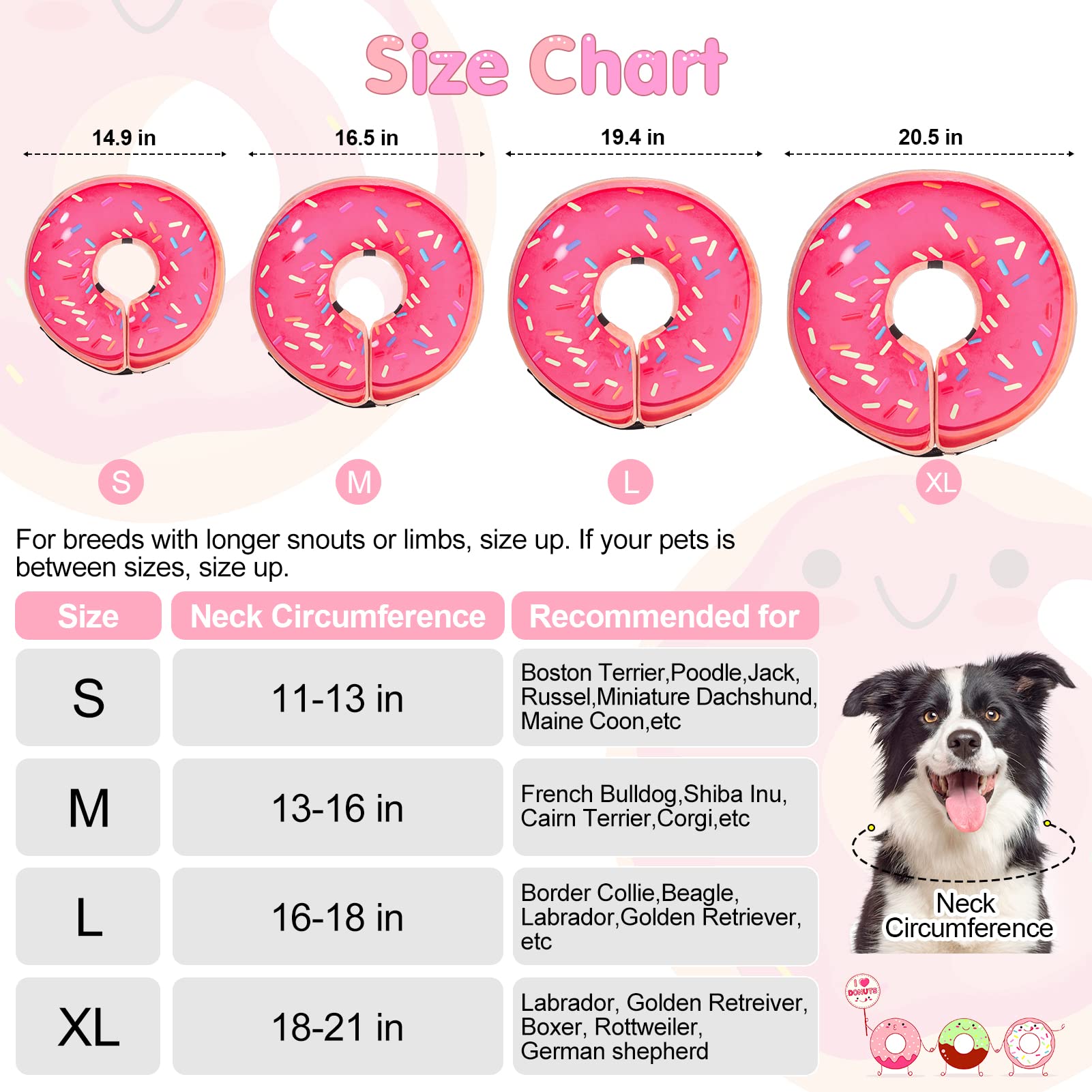 BEAUTYZOO donut collar interior showing the strips for threading a pet’s regular collar.