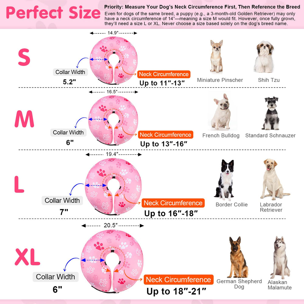 BEAUTYZOO dog donut collar shown from the side.