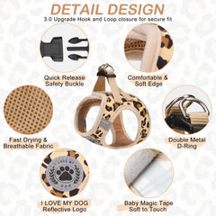 BEAUTYZOO small dog harness and leash set shown together.