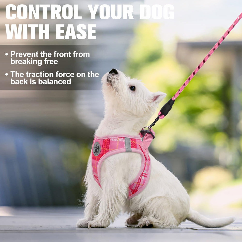 BEAUTYZOO small dog harness shown in its step-in vest design.