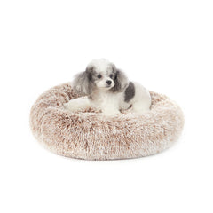 Bedfolks Calming Fluffy Donut Dog Bed shown from the front.