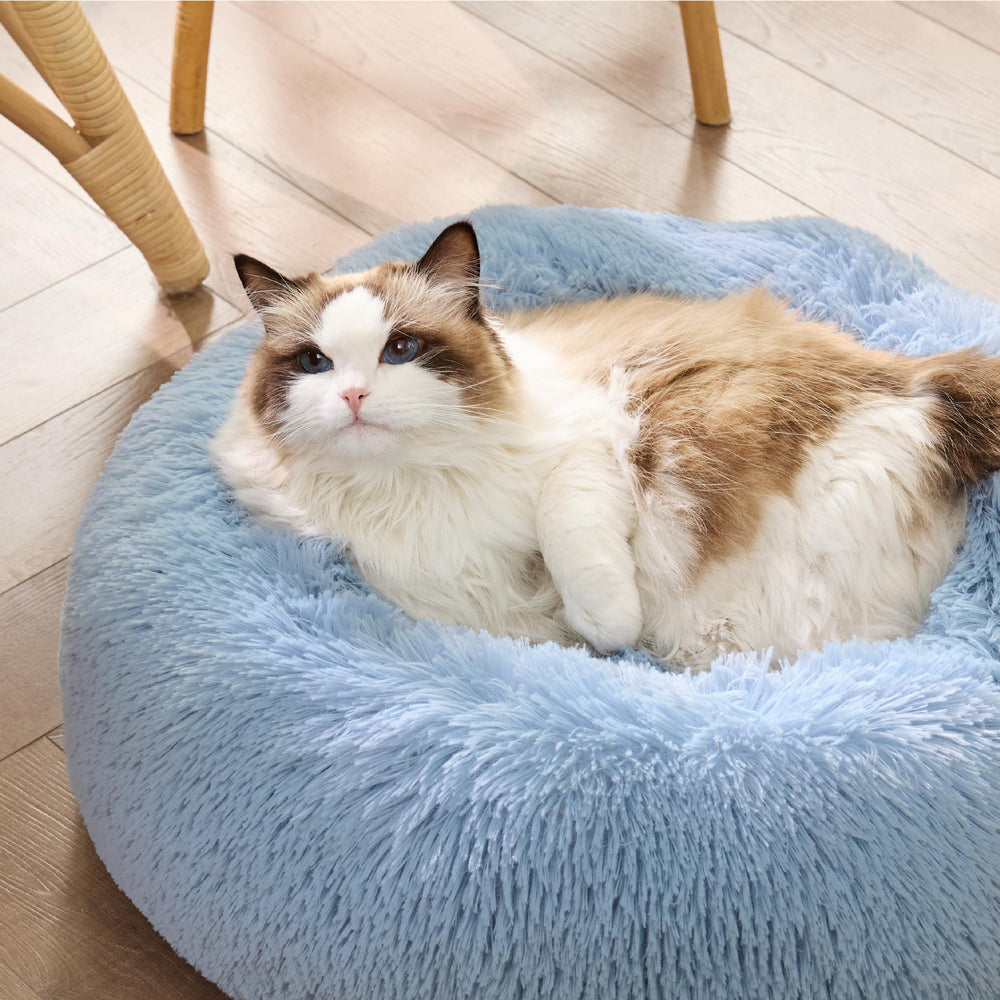 Bedsure calming cat bed underside showing the non-slip base.