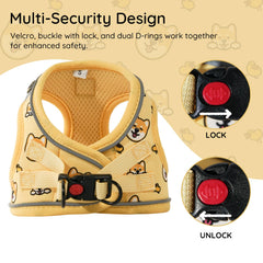 BELLA & PAL puppy harness showing the step-in vest design.