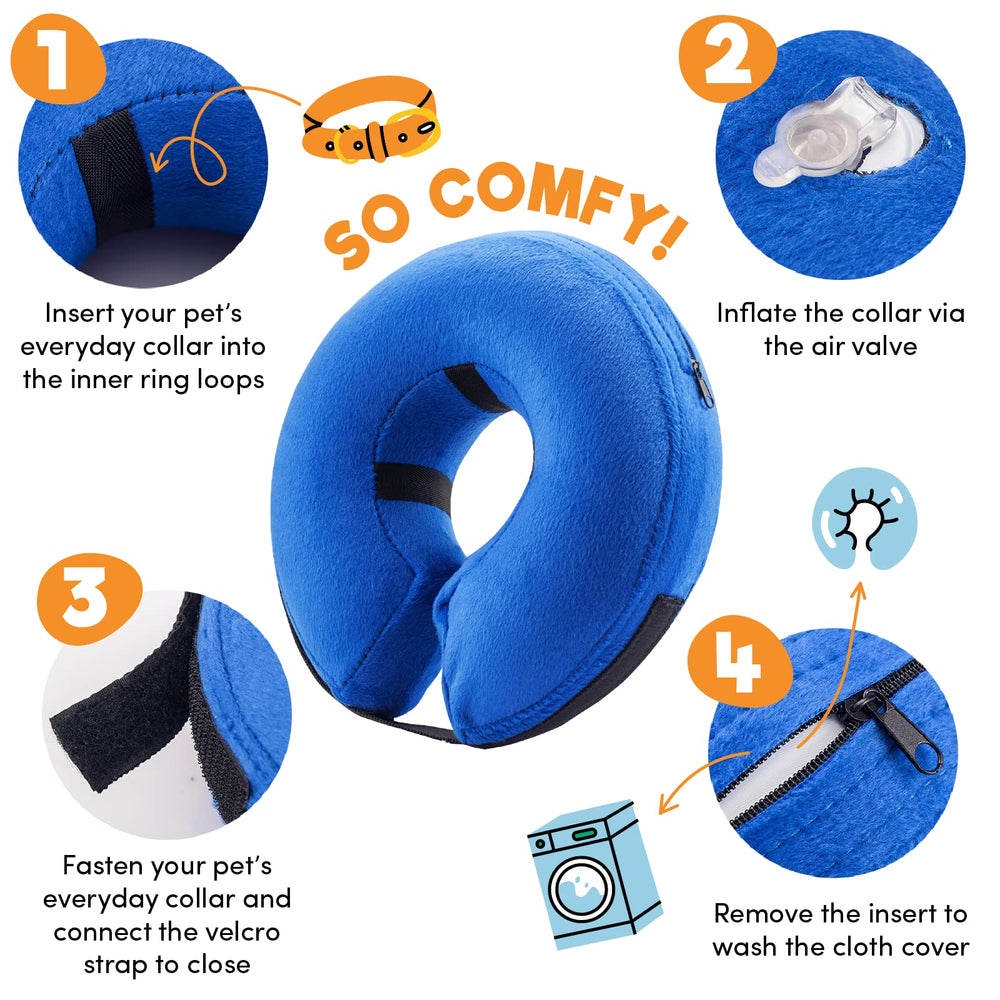 BENCMATE inflatable dog collar detail showing the inner air bag.