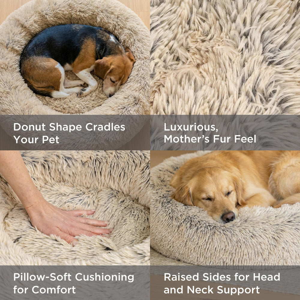 Best Friends by Sheri donut bed showing the high, fluffy raised bolster.