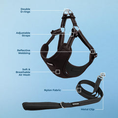 Best Pet Supplies dog harness showing its step-in design.